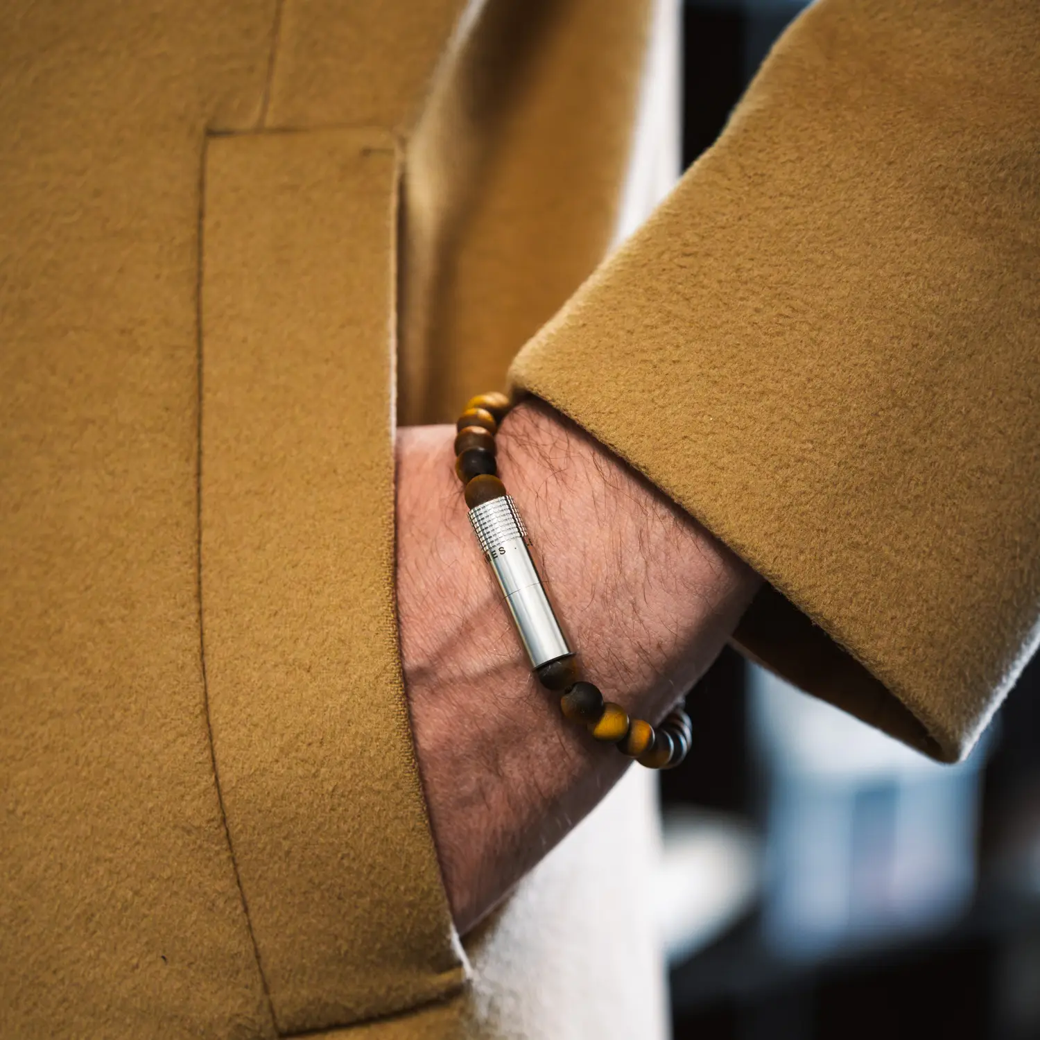 Punch bracelet – Tiger eye