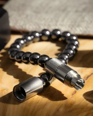 Punch bracelet – Hematite