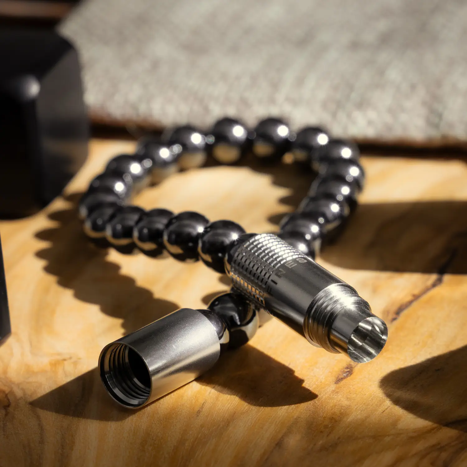Punch bracelet – Hematite
