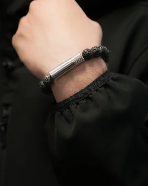 Punch bracelet – lava stone