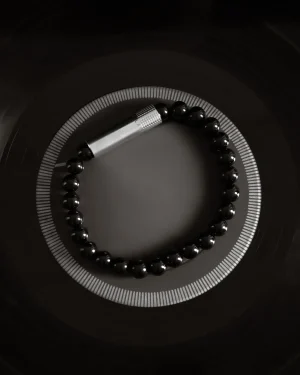 Punch bracelet – Black onyx