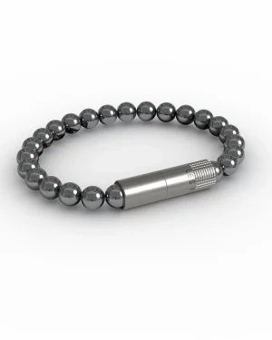Punch bracelet – Hematite