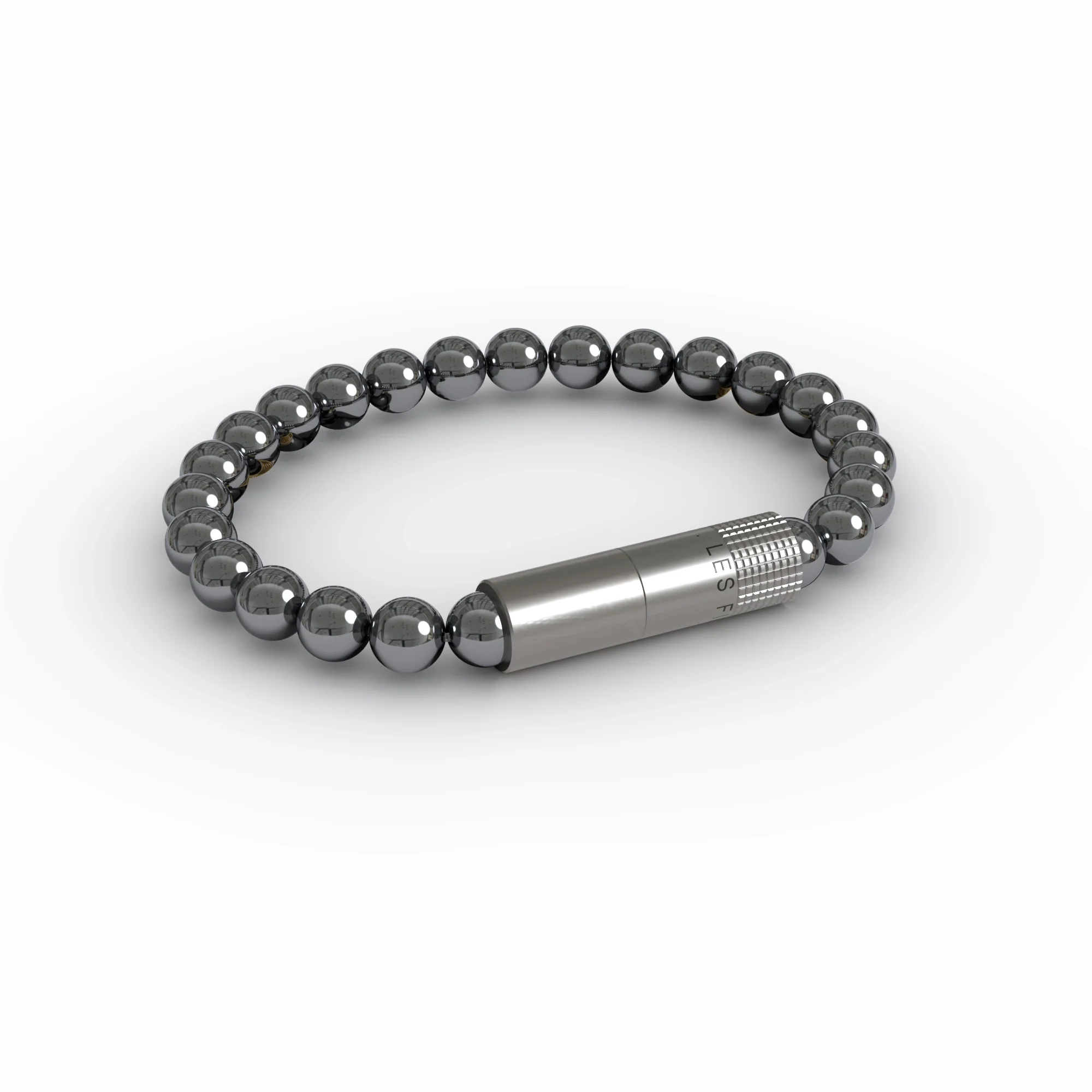 Punch bracelet – Hematite