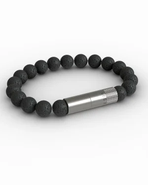 Punch bracelet – lava stone